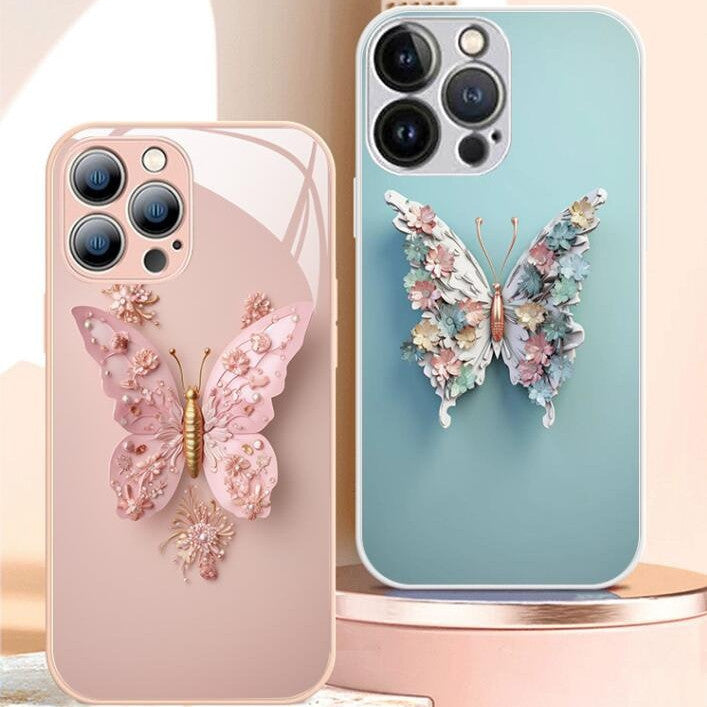 Fairy Butterfly Glass Phone Case - Bellarte Enchanté Fairy Butterfly Glass Phone Case